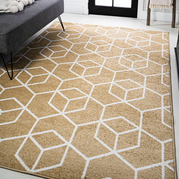 Tumbling Blocks Modern Geometric Area Rug 2
